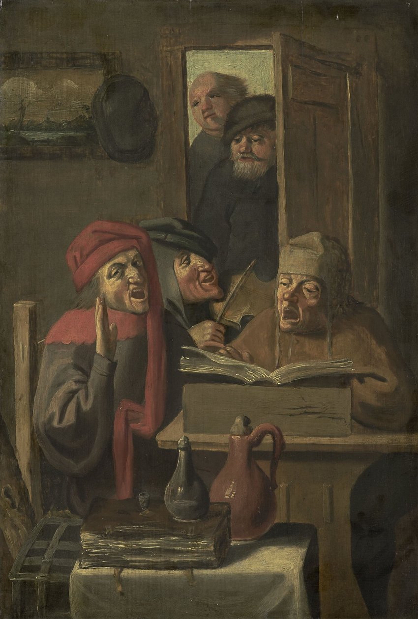 Musikkompani av Adriaen (after) Brouwer