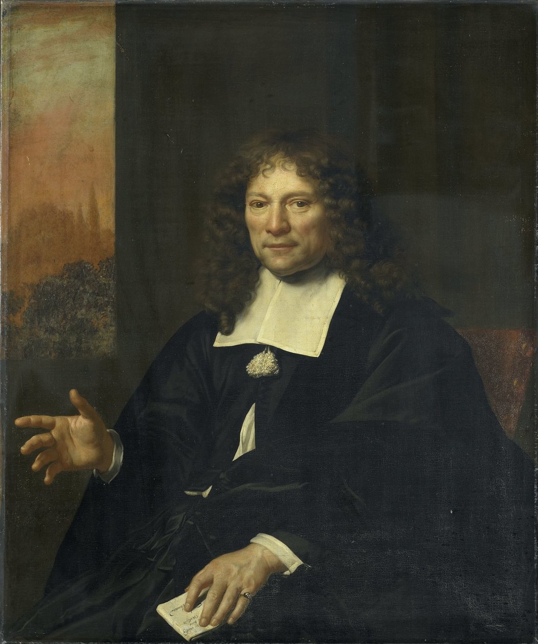 Daniel Nellius. Äldste i Remonstrantskyrkan och provtagningstjänsteman i Alkmaar av Adriaen Backer