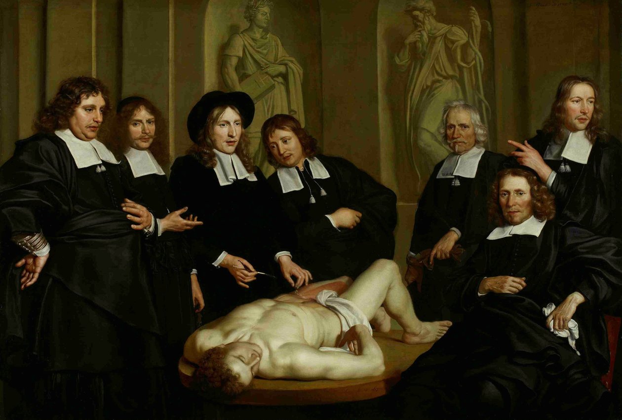 Dr Frederik Ruyschs anatomilektion, 1670 av Adriaen Backer