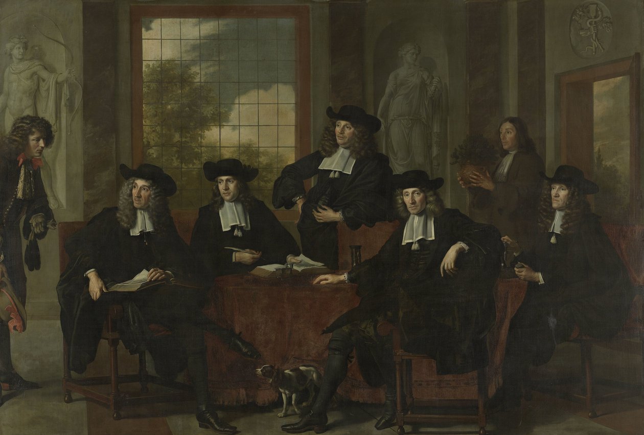 Föreståndarna för Collegium Medicum i Amsterdam, 1683 av Adriaen Backer