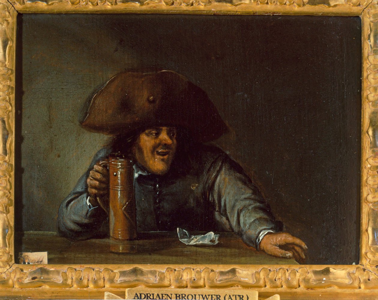 Man som dricker. 889 ... av Adriaen Brouwer