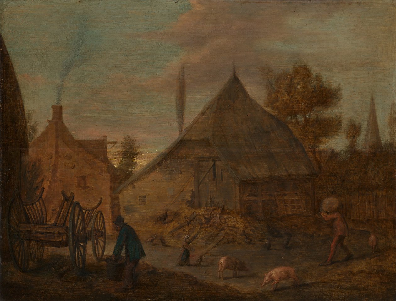 Gårdsplanen av Adriaen Brouwer