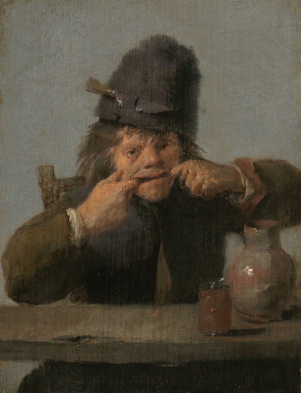 Ungdom gör ett ansikte av Adriaen Brouwer