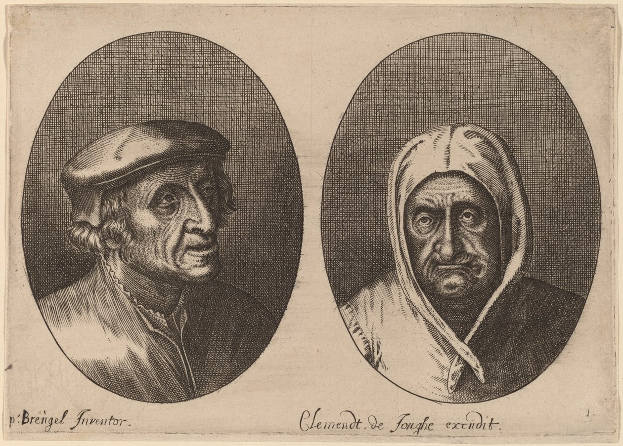 Huvuden av en bonde man och kvinna av Adriaen Brouwer after Pieter Bruegel the Elder