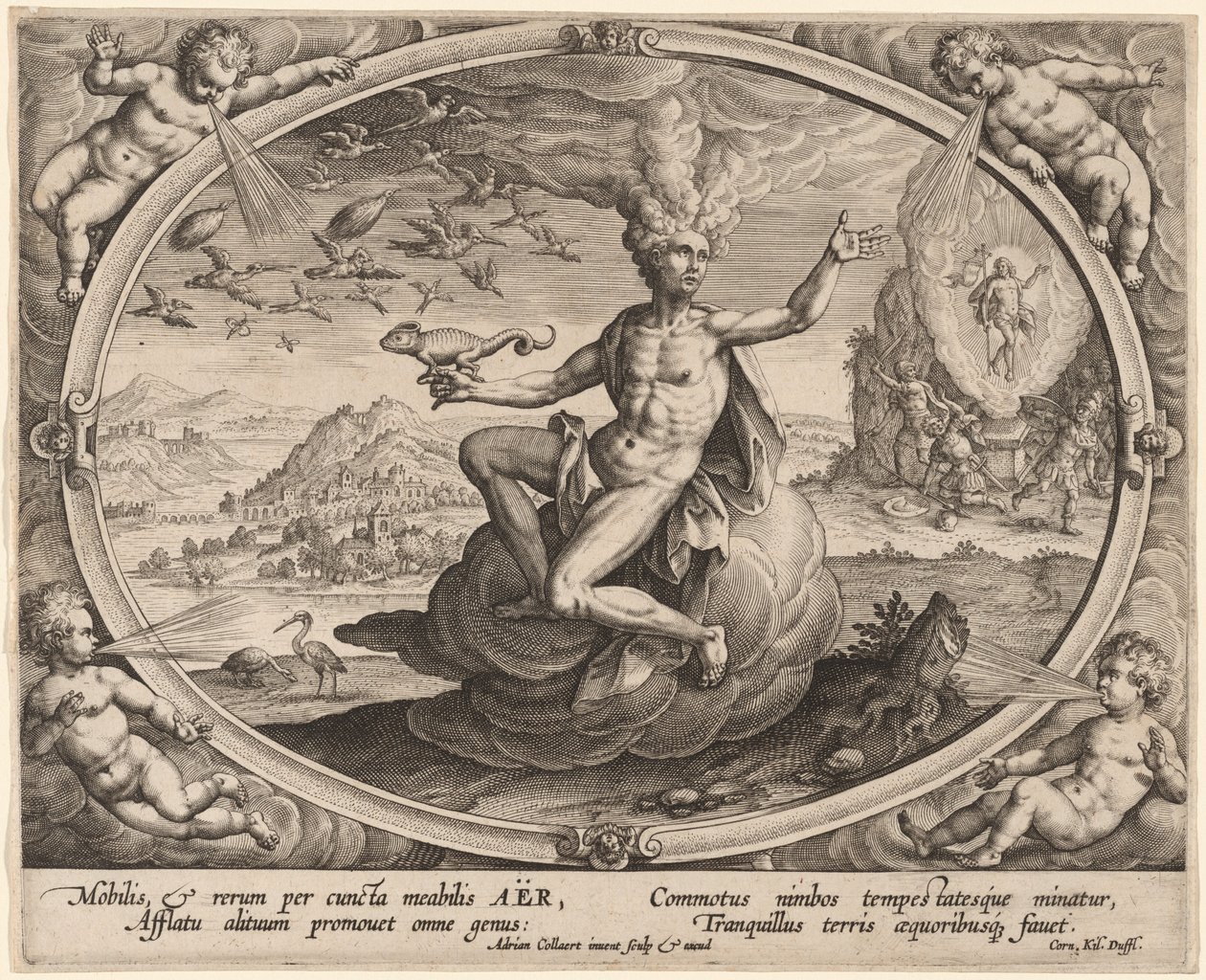 Aër (luft) av Adriaen Collaert