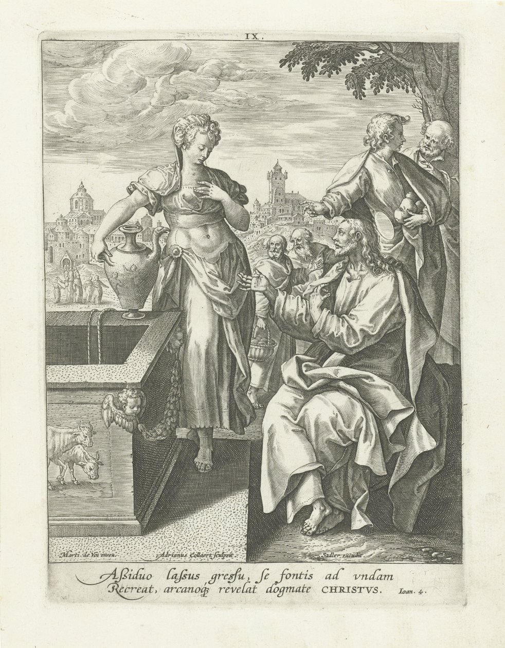 Samtal med den samaritanska kvinnan Life of Christ (serietitel) Vita I. Christi (serietitel) av Adriaen Collaert