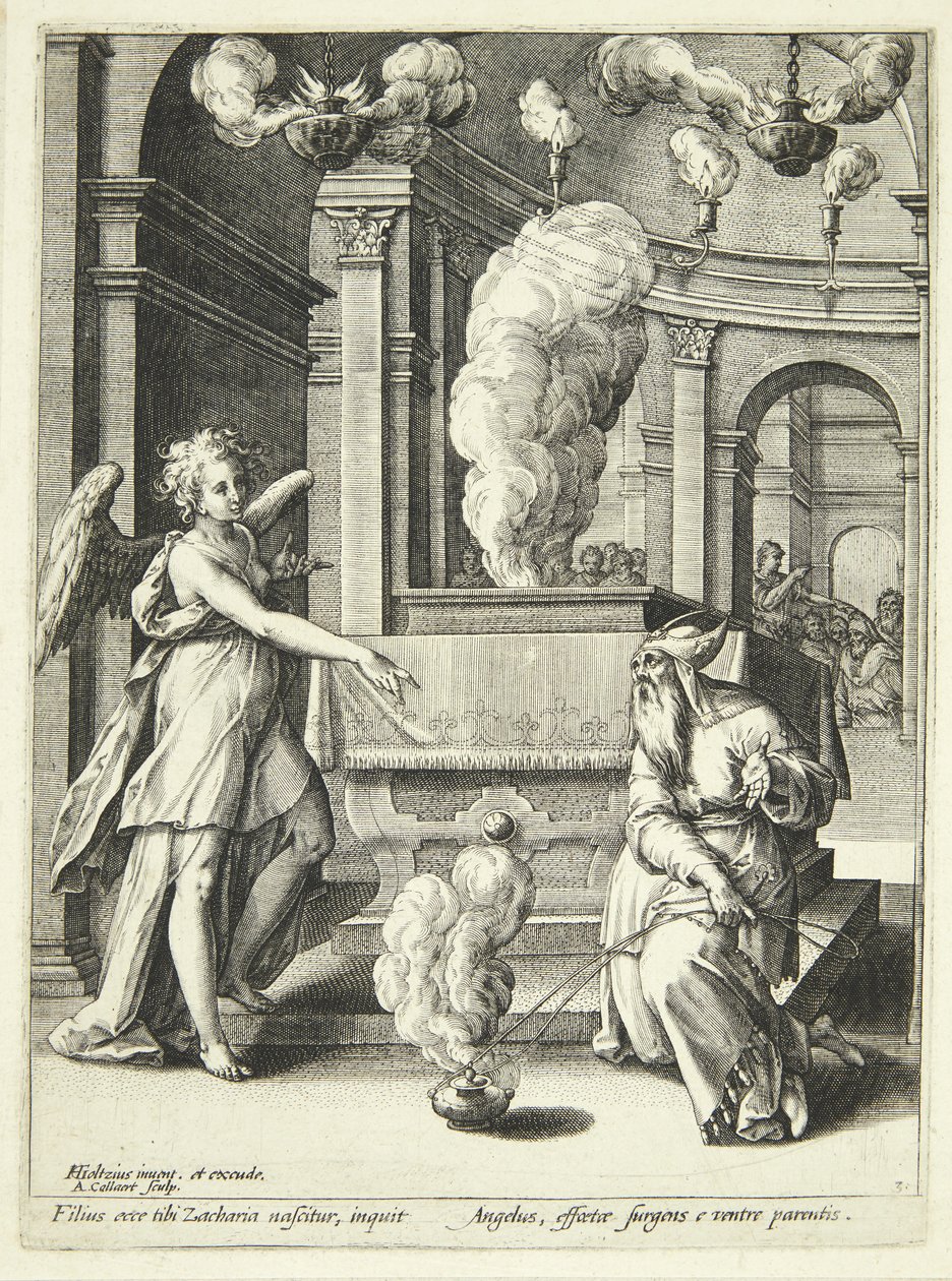 Johannes bebådelse av Adriaen Collaert