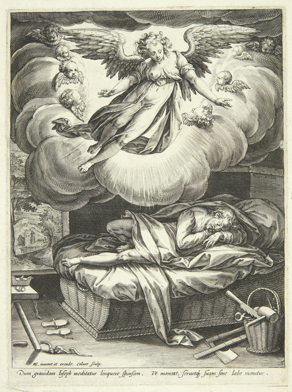 Josefs bebådelse av Adriaen Collaert