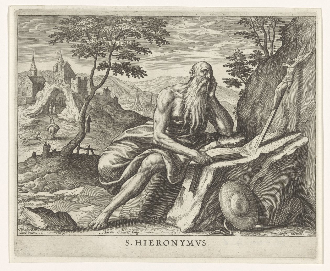 Kyrkofader Jerome De fyra kyrkofäderna (serietitel) av Adriaen Collaert