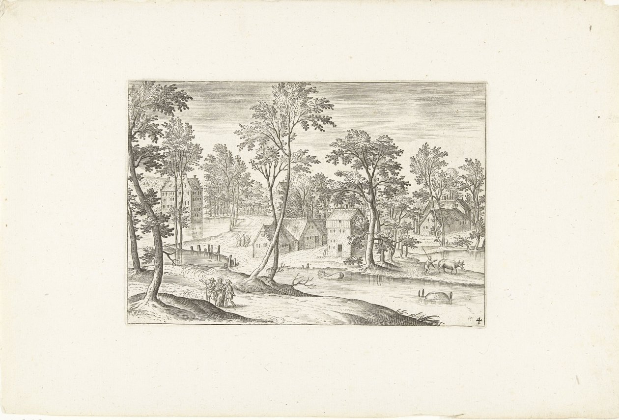 Landskap med Emmausresenärerna Landskap runt Antwerpen (serietitel) av Adriaen Collaert