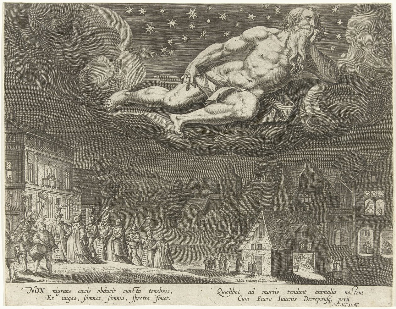 Natt The Four Times of the Day (serietitel) av Adriaen Collaert