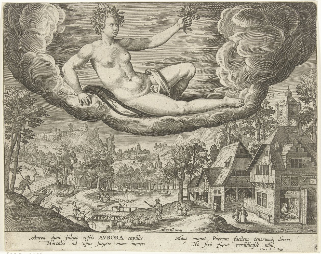 Morgon The Four Times of the Day (serietitel) av Adriaen Collaert