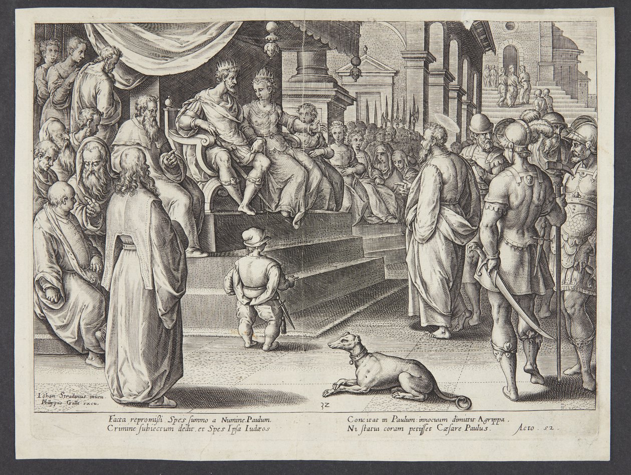 S:t Paulus före Festus och Agrippa av Adriaen Collaert