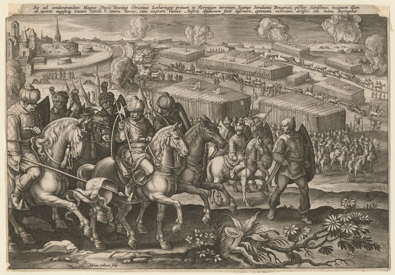 Den turkiska arméns belägring av Wien, 1529 av Adriaen Collaert