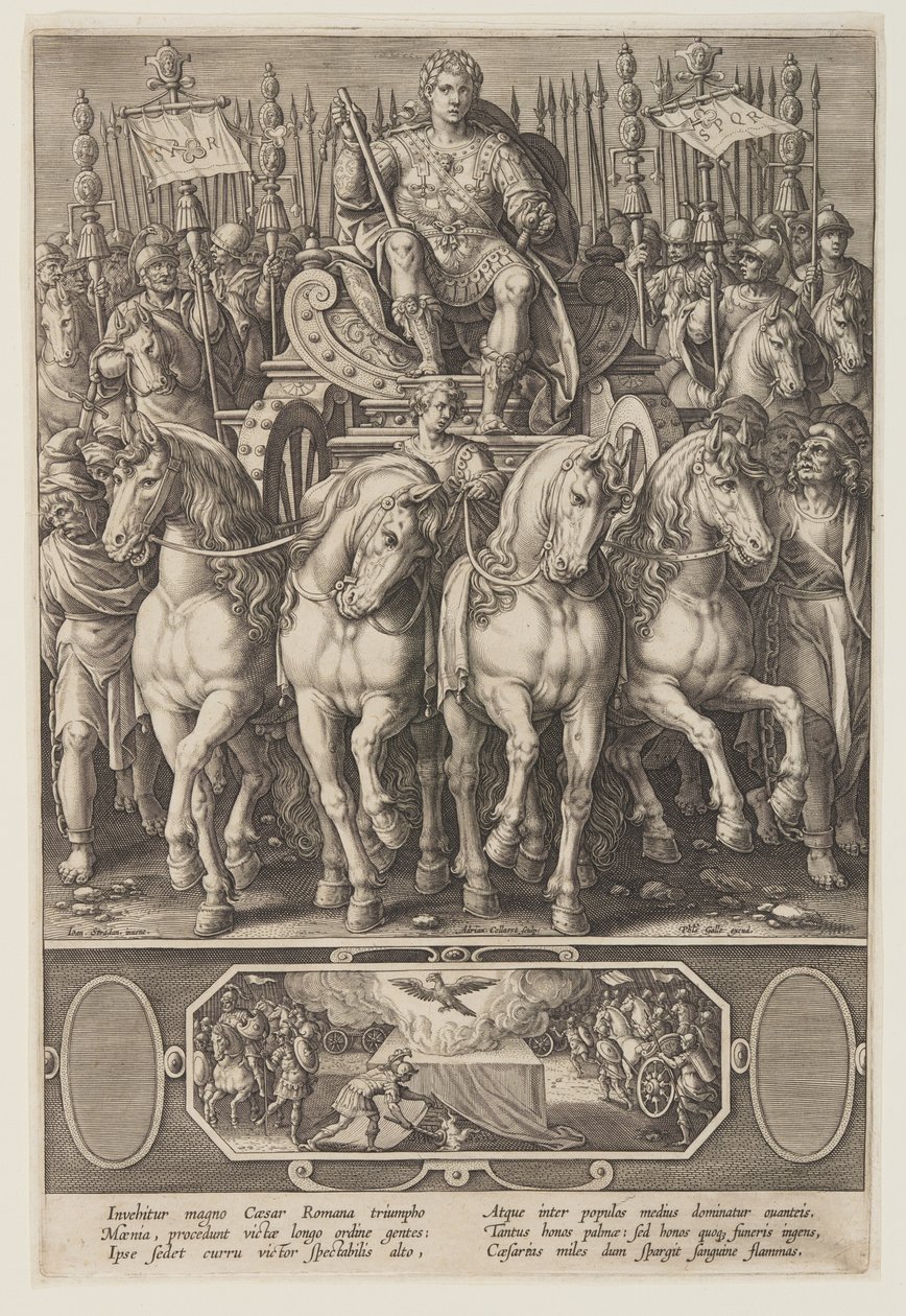 Caesars triumf av Adriaen Collaert