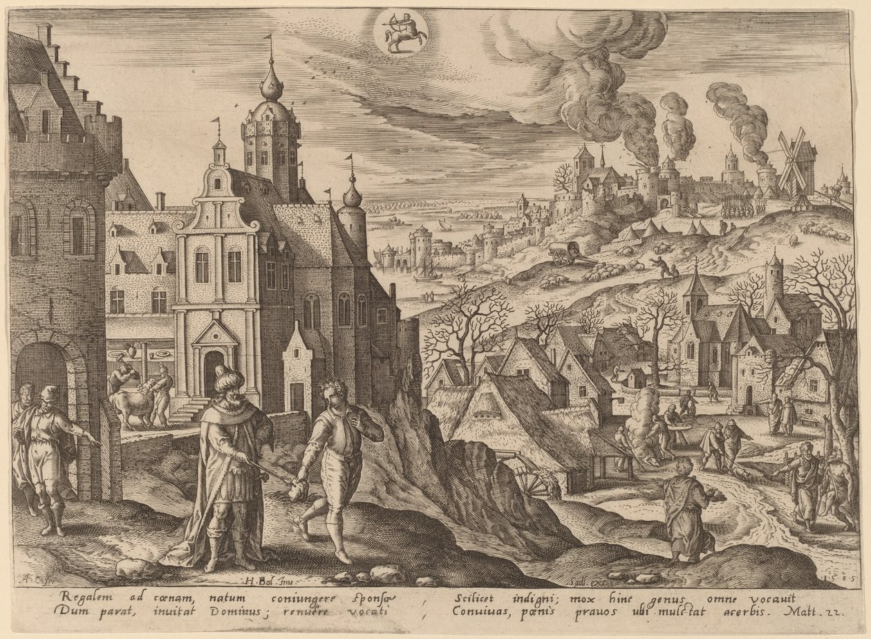 Liknelsen om himmelriket av Adriaen Collaert after Hans Bol