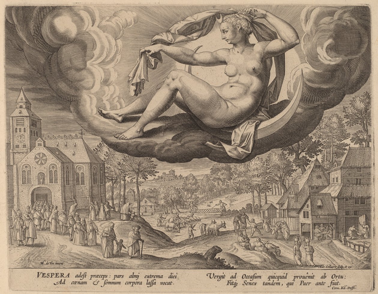 Kväll av Adriaen Collaert after Maarten de Vos