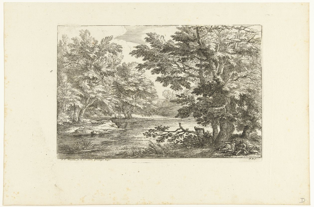 Landskap med liten sjö av Adriaen Frans Boudewyns