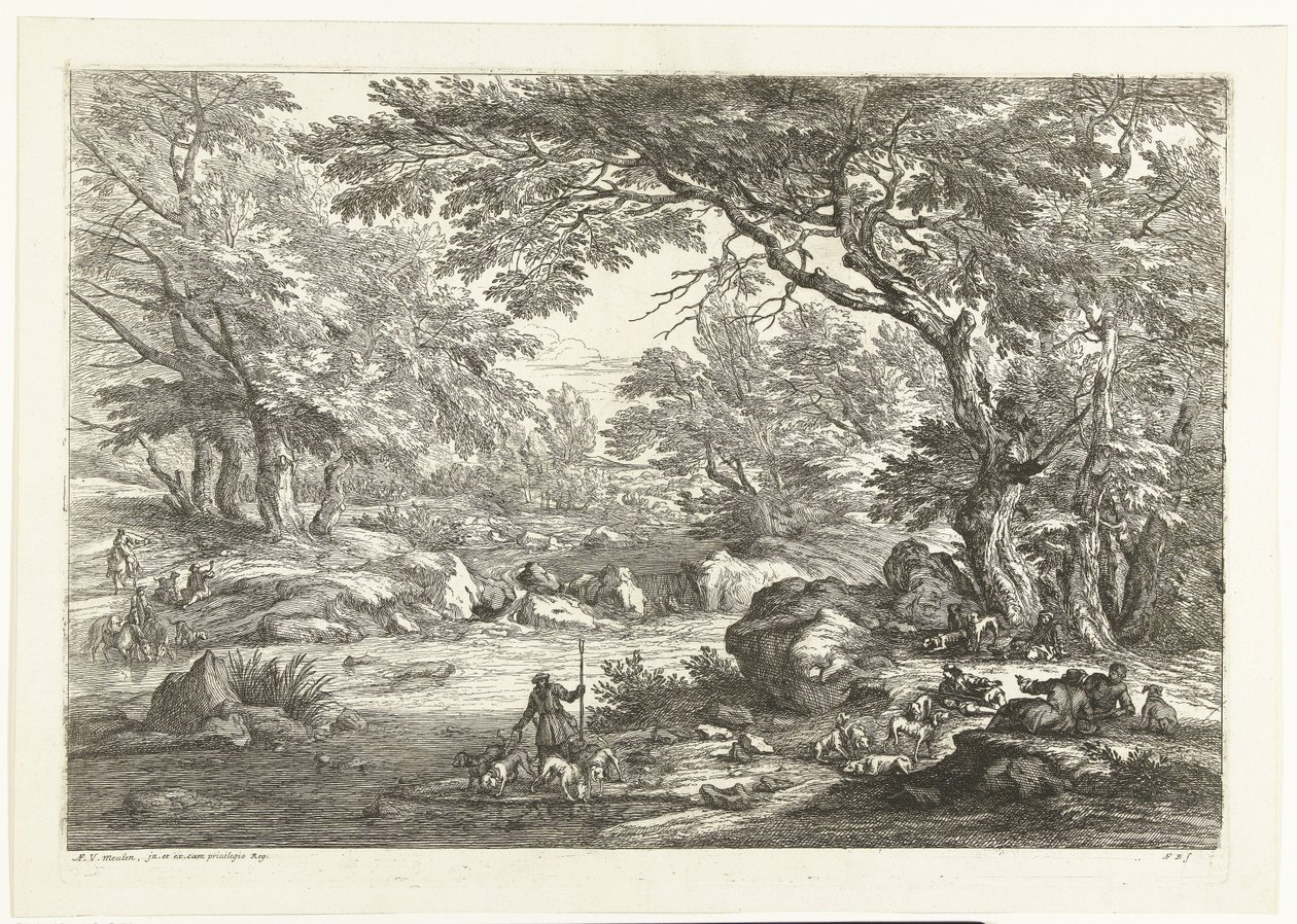 Landskap med vilande jägare Landscapes with Hunters (serietitel) av Adriaen Frans Boudewyns
