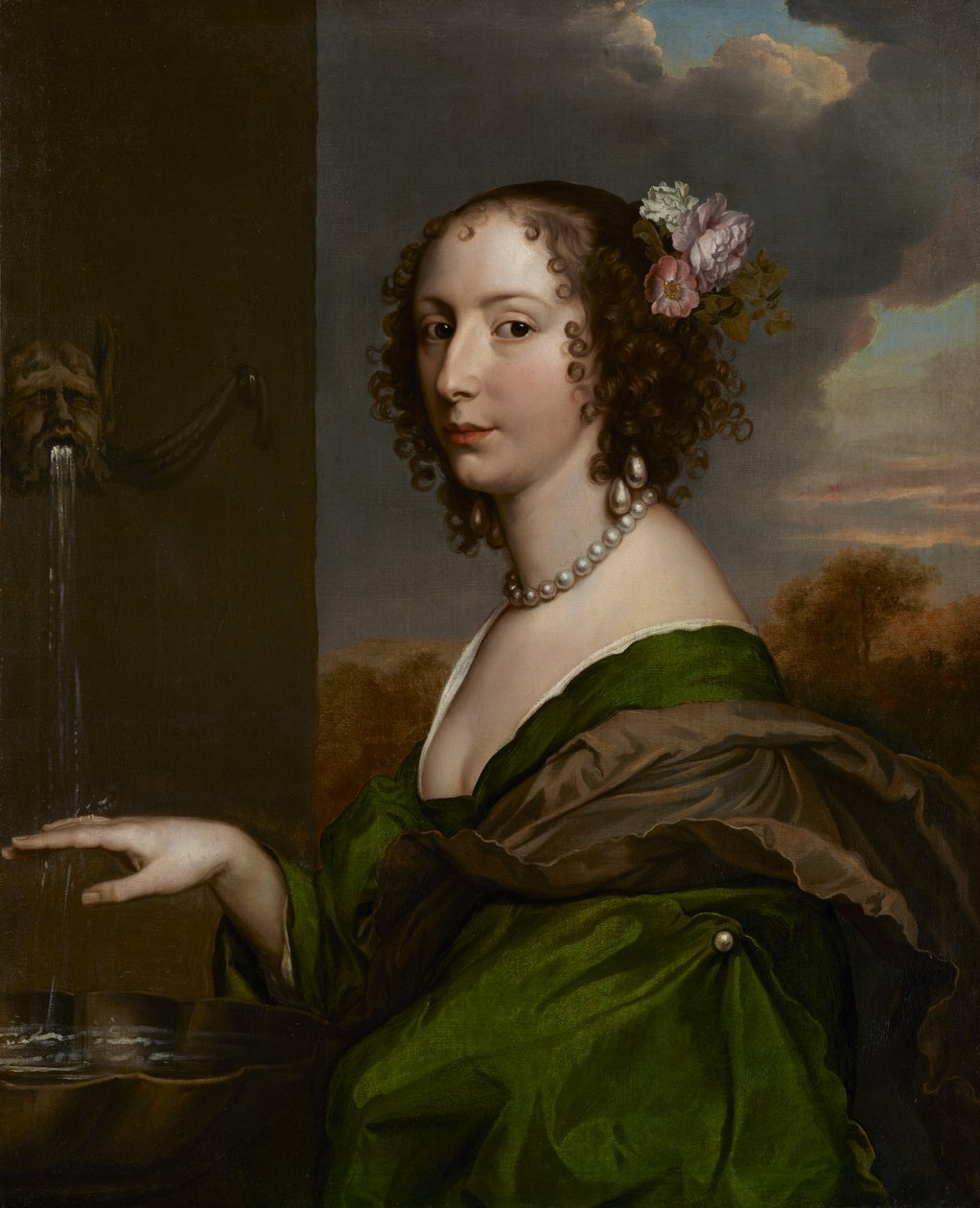 Porträtt av Lucy Hay (född Percy) grevinnan av Carlisle, ca 1660-65 (olja på duk) av Adriaen Hanneman