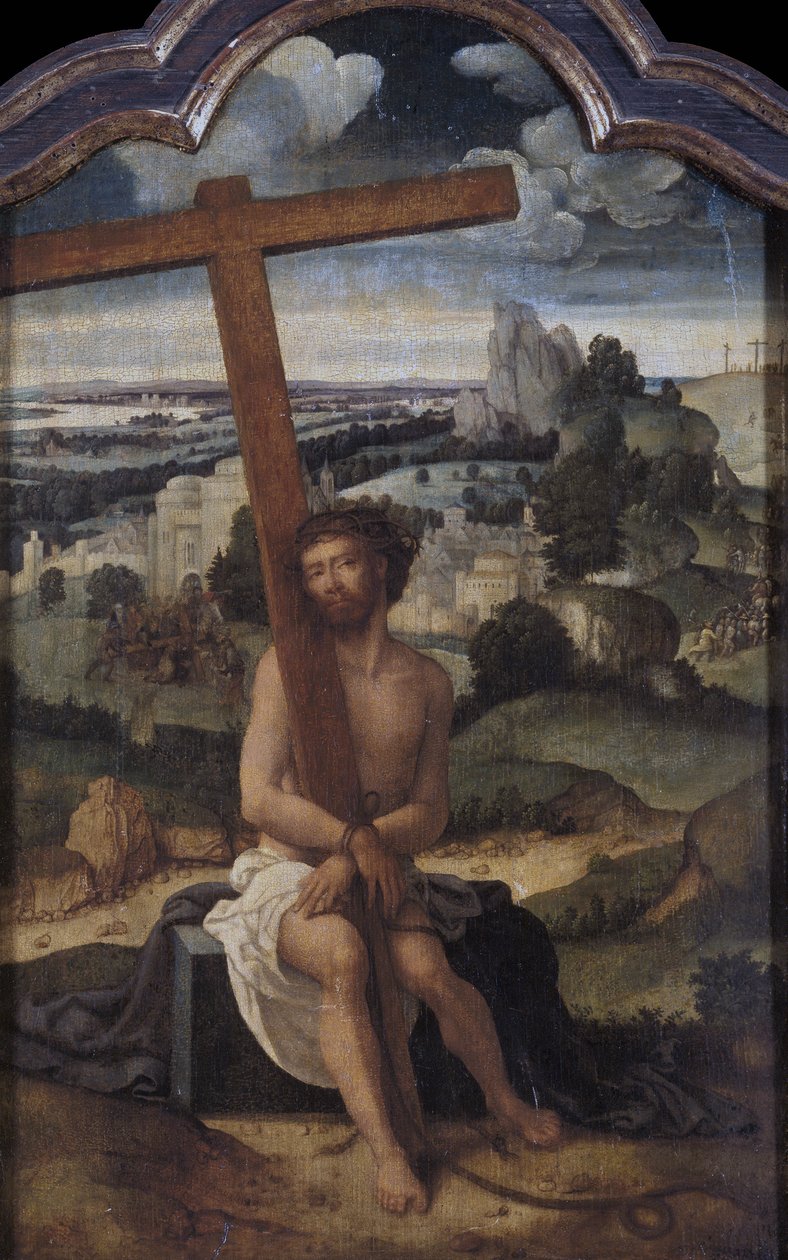 ""Sorgernas Kristus"" (Sorgernas man) Målning av Adriaen Isenbrant (1490-1551) Början av 1500-talet Olja på trä Dim 46x29 cm Museo del Prado, Madrid av Adriaen Isenbrandt or Isenbrant