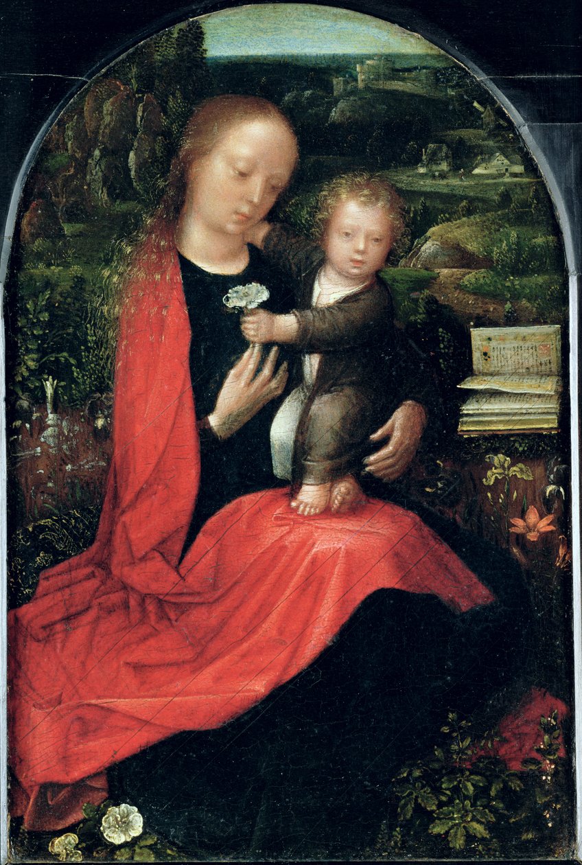 Madonna and Child  av Adriaen Isenbrandt or Isenbrant