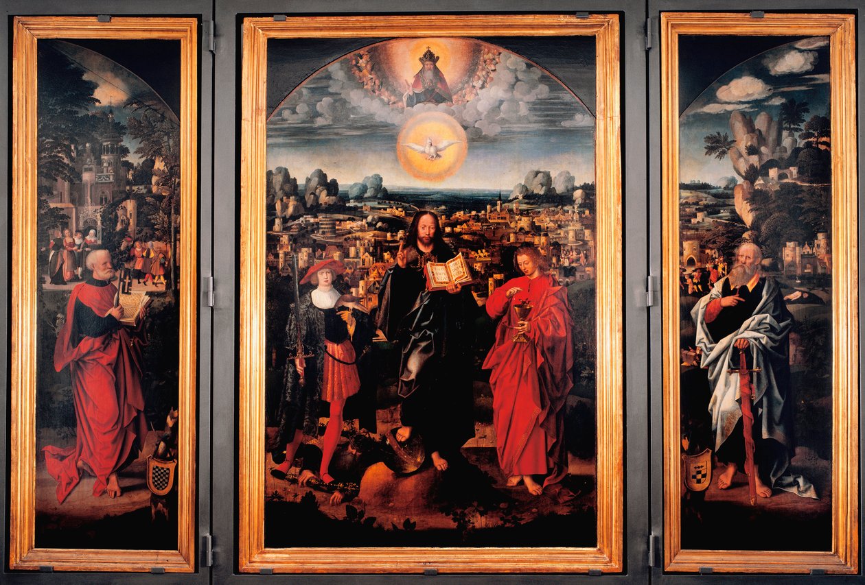 Tryptic of Saint Pancrace - Målning på trä av Adriaen Isenbrant (Adrien Ysenbrant, Ysenbrandt, Hysebrant) (1490-1551) Debut av 1500-talet Dim 185x270 cm Genes, chiesa di san Pancrazio av Adriaen Isenbrandt or Isenbrant