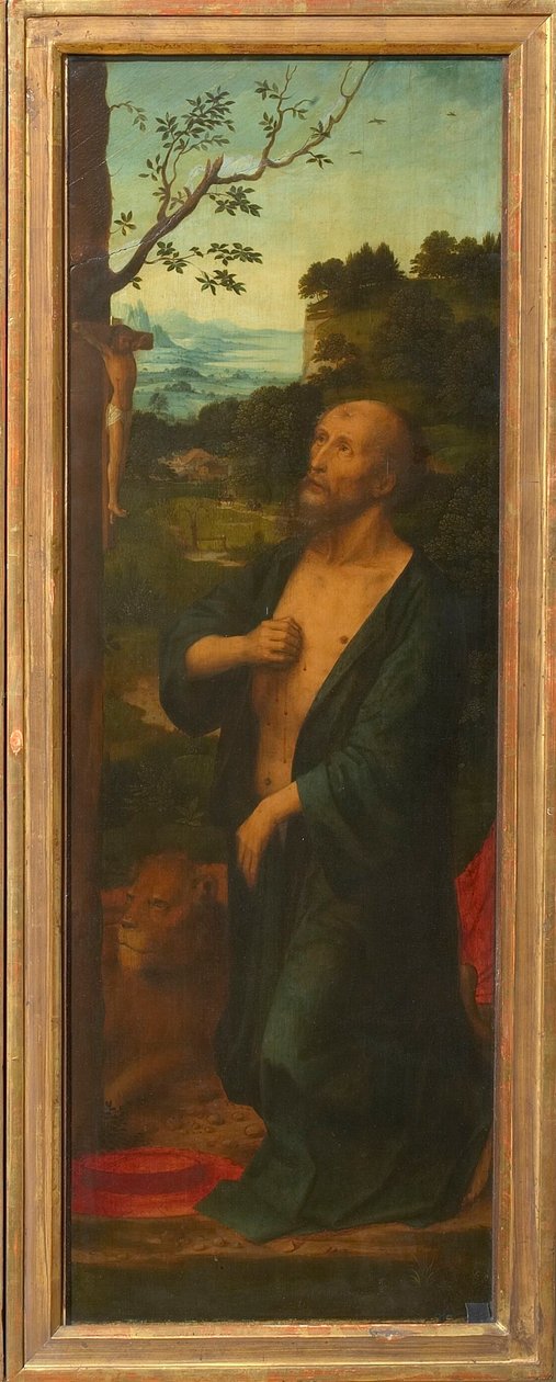 Saint Jerome Wing of a Triptych, 1530s. av Adriaen Isenbrant