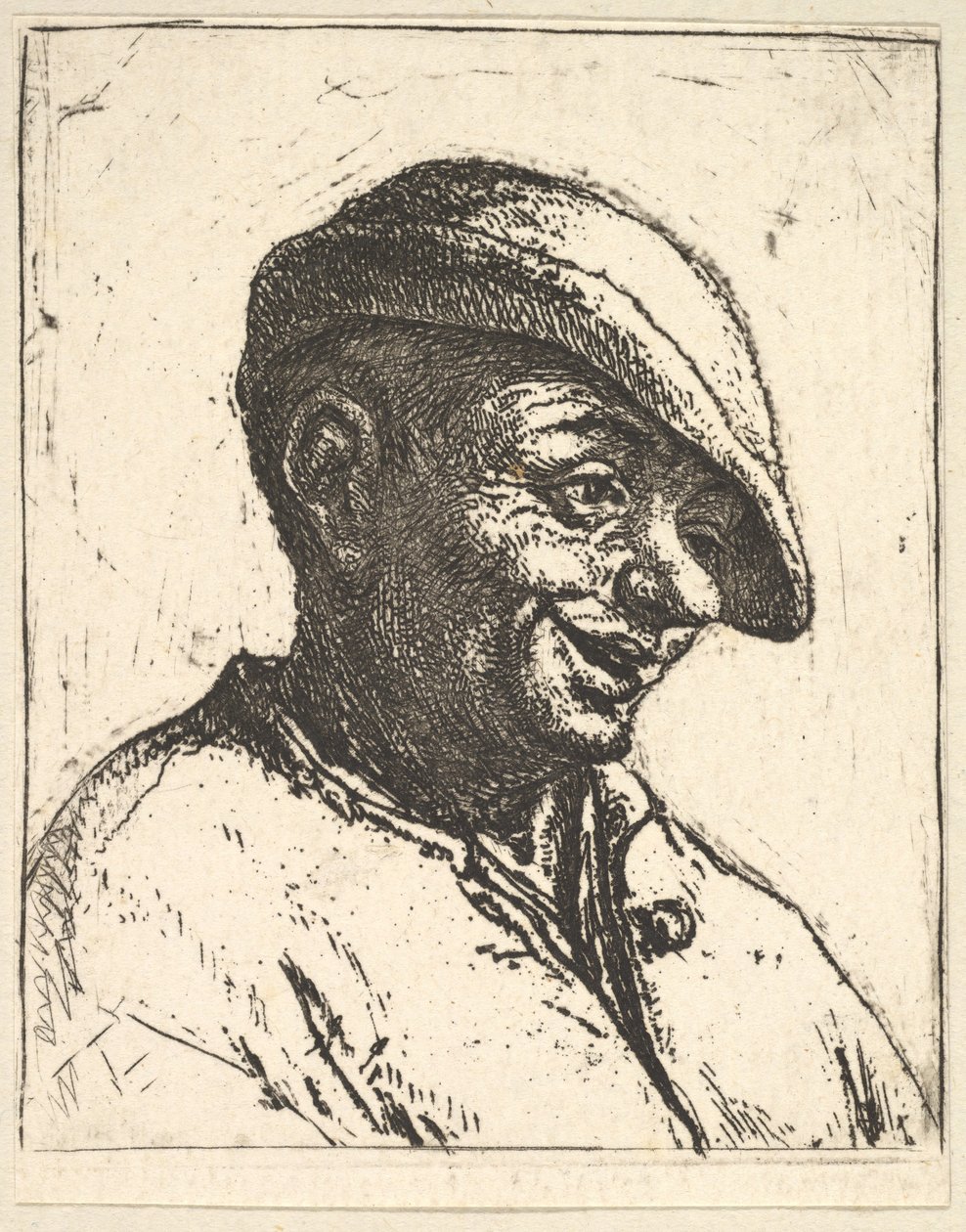 Skrattande bonde, 1610-85. av Adriaen Jansz. van Ostade