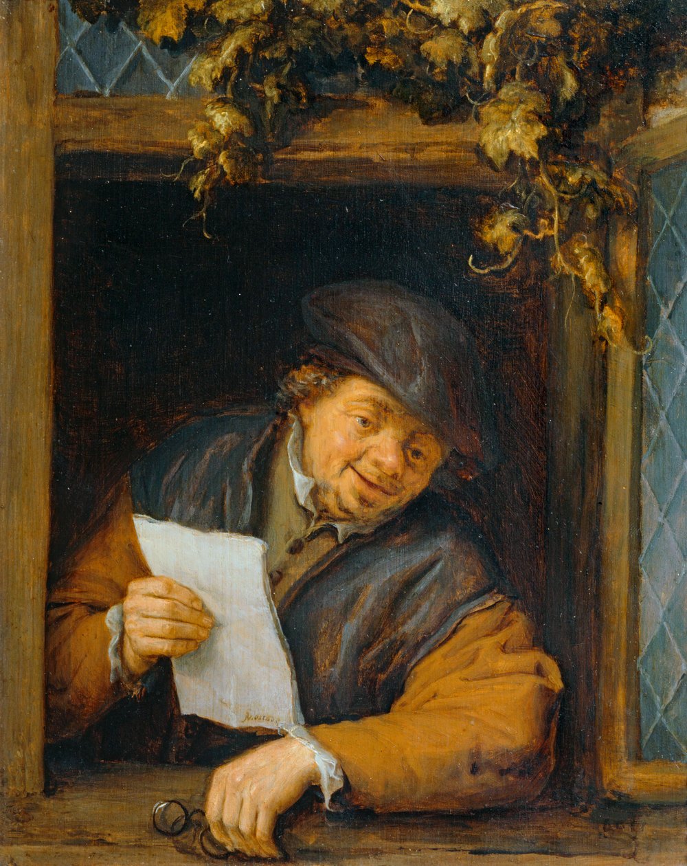 Läsaren i fönstret ... av Adriaen Jansz. van Ostade