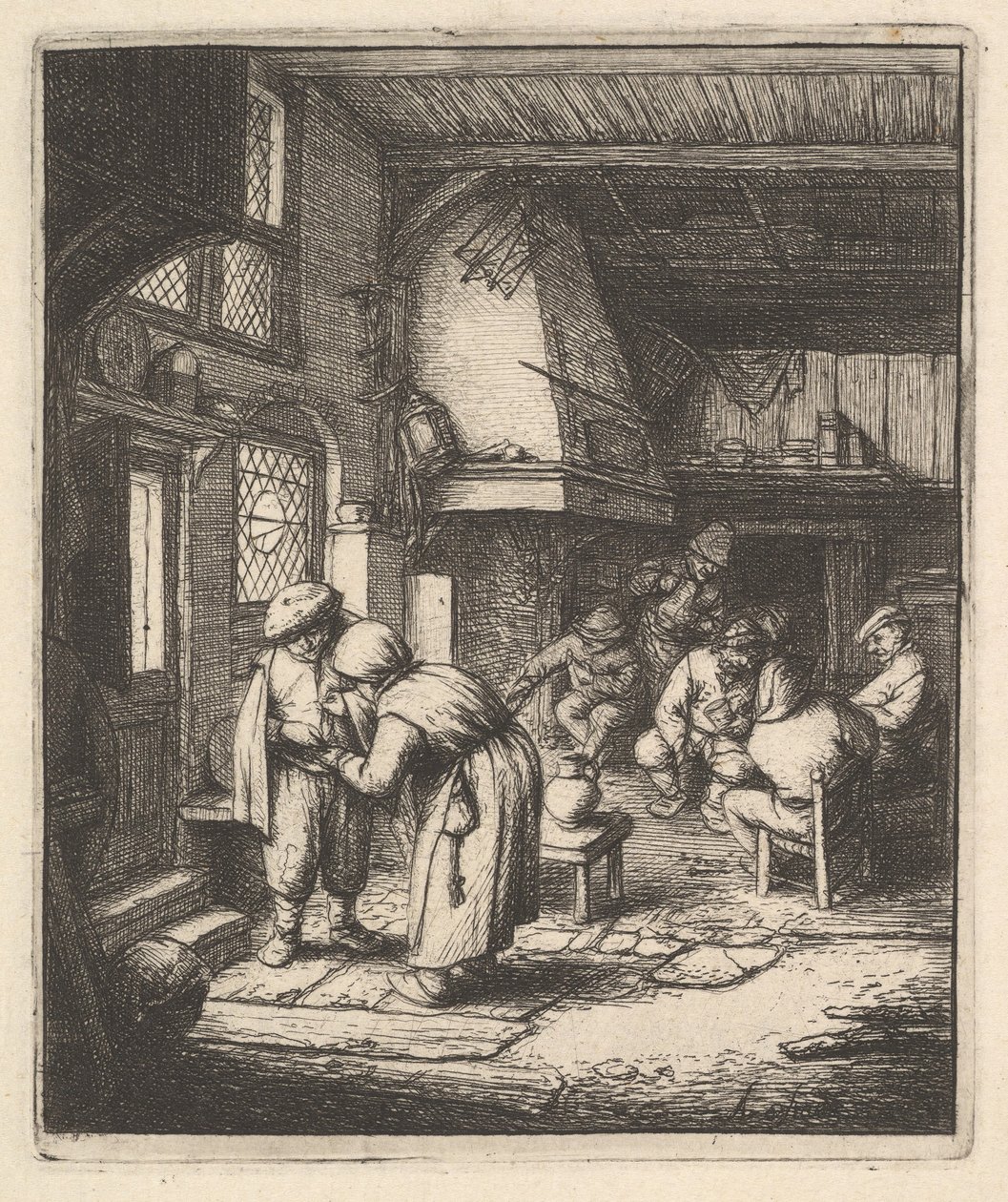 Bonde som betalar sin räkning, 1600-talet. av Adriaen Jansz. van Ostade