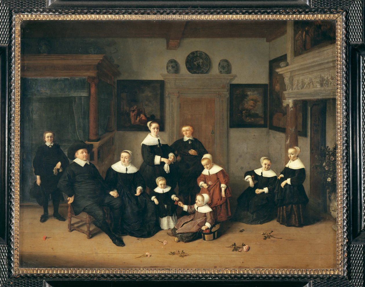 Familjeporträtt, tidigare känt som målarens familj - Familjeporträtt ... av Adriaen Jansz. van Ostade