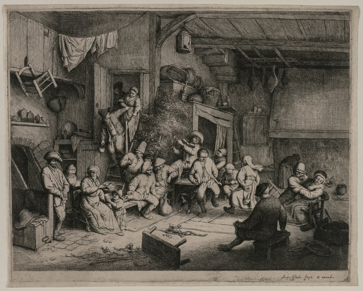 Dansen i värdshuset, 1652. av Adriaen Jansz. van Ostade