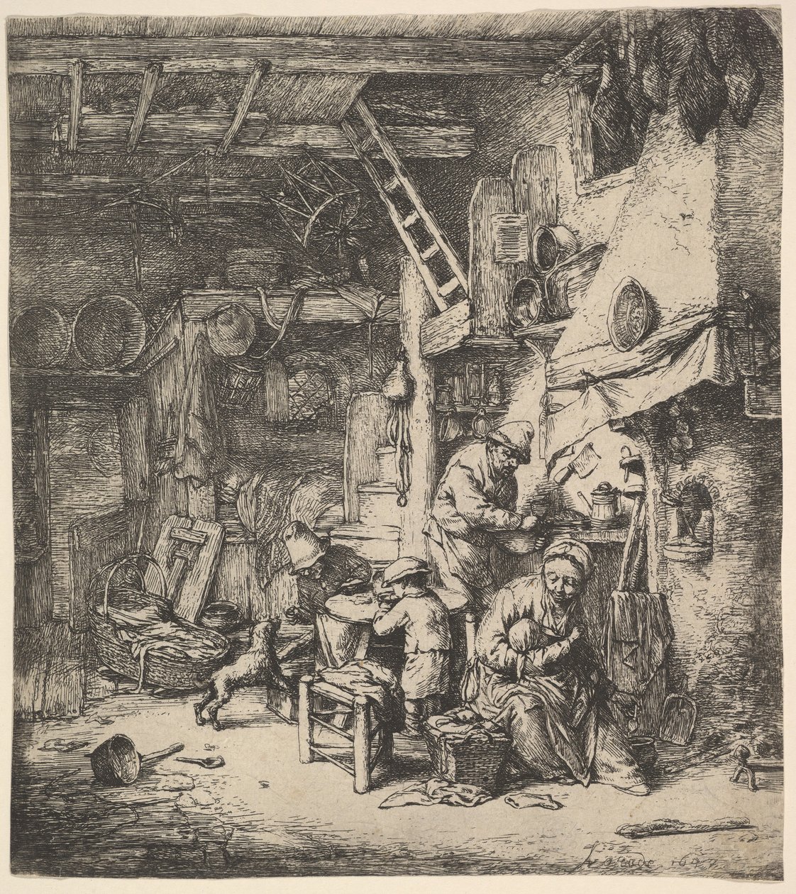 Familjen, 1647. av Adriaen Jansz. van Ostade