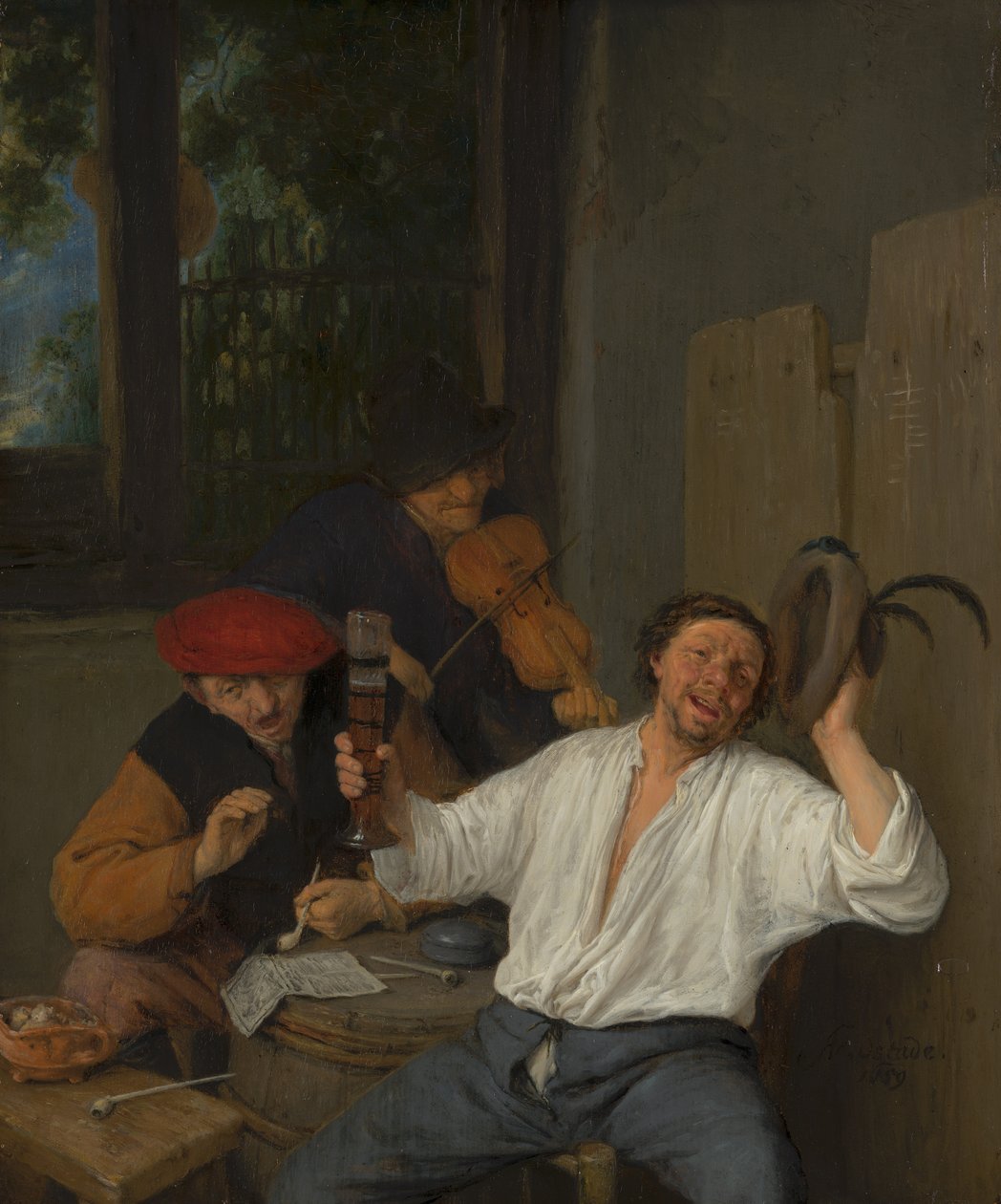 De glada drinkarna, 1659 av Adriaen Jansz. van Ostade