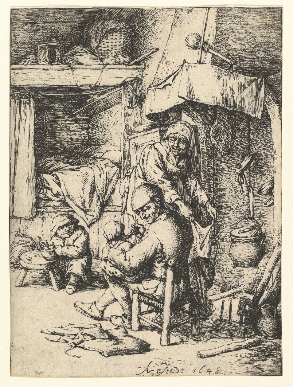 Pater Familias, 1648. av Adriaen Jansz. van Ostade