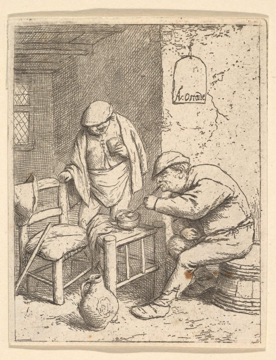 Rökaren och drickaren, 1682 . av Adriaen Jansz. van Ostade