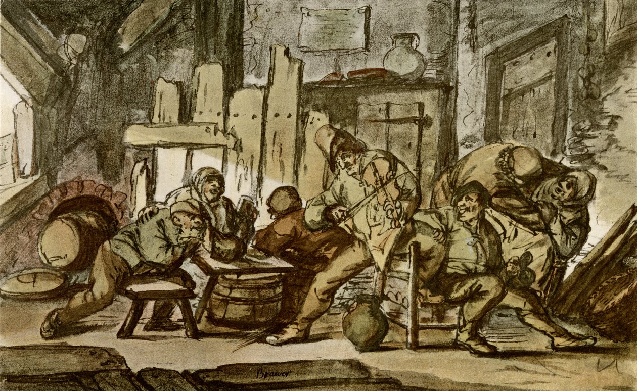 Bondemusikern i en bykrog av Adriaen Jansz. van Ostade