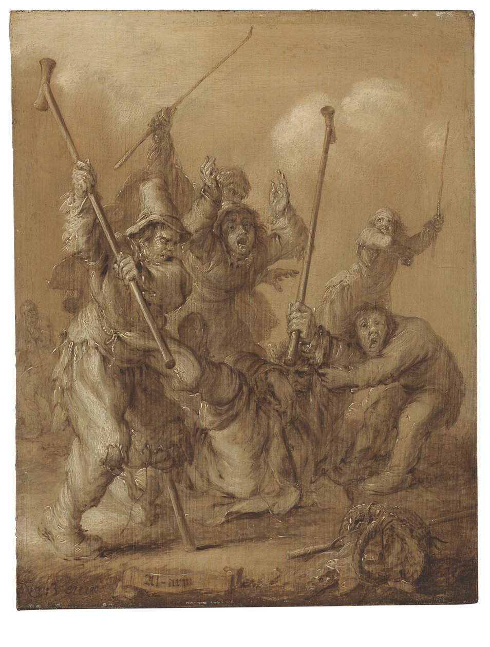Al-Arm (olja på panel) av Adriaen Pietersz van de Venne