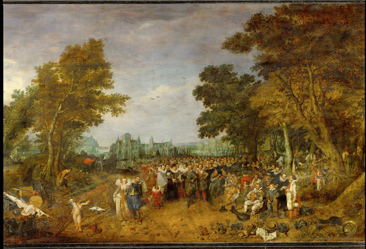 Fest med anledning av vapenstilleståndet 1609 ... av Adriaen Pietersz. van de Venne