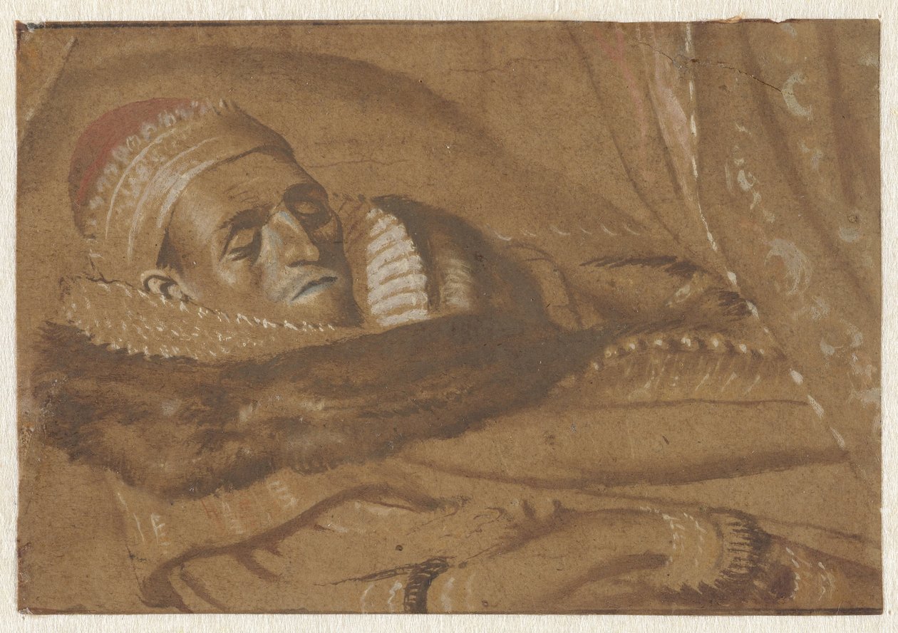 Prins Maurits av Orange på sin dödsbädd av Adriaen Pietersz van de Venne