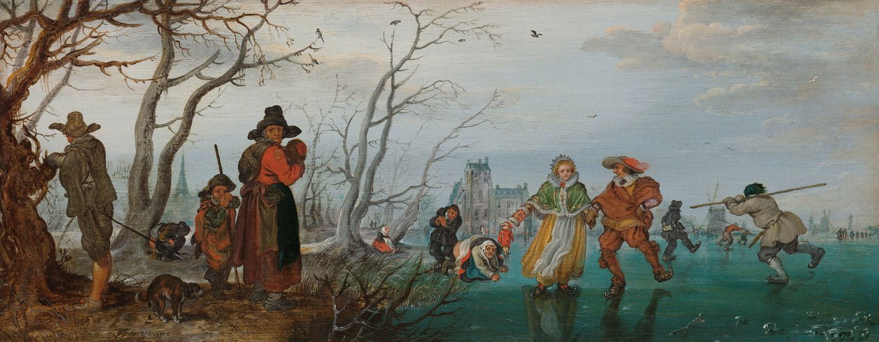 Winter (Nöjen på isen) av Adriaen Pietersz van de Venne