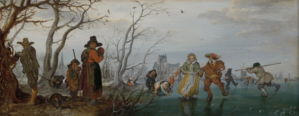 Vinternöjen på isen, 1625 av Adriaen Pietersz van de Venne