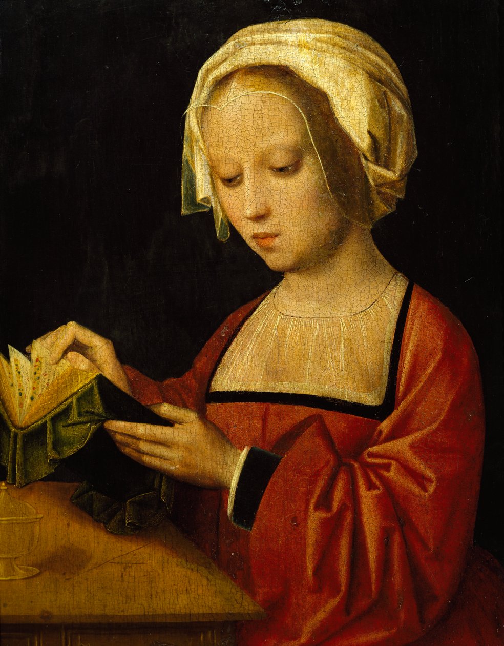 St Magdalena läsning av Adrien Ysenbrandt (ca 1500-1551), olja på panel av Adriaen Ysenbrandt