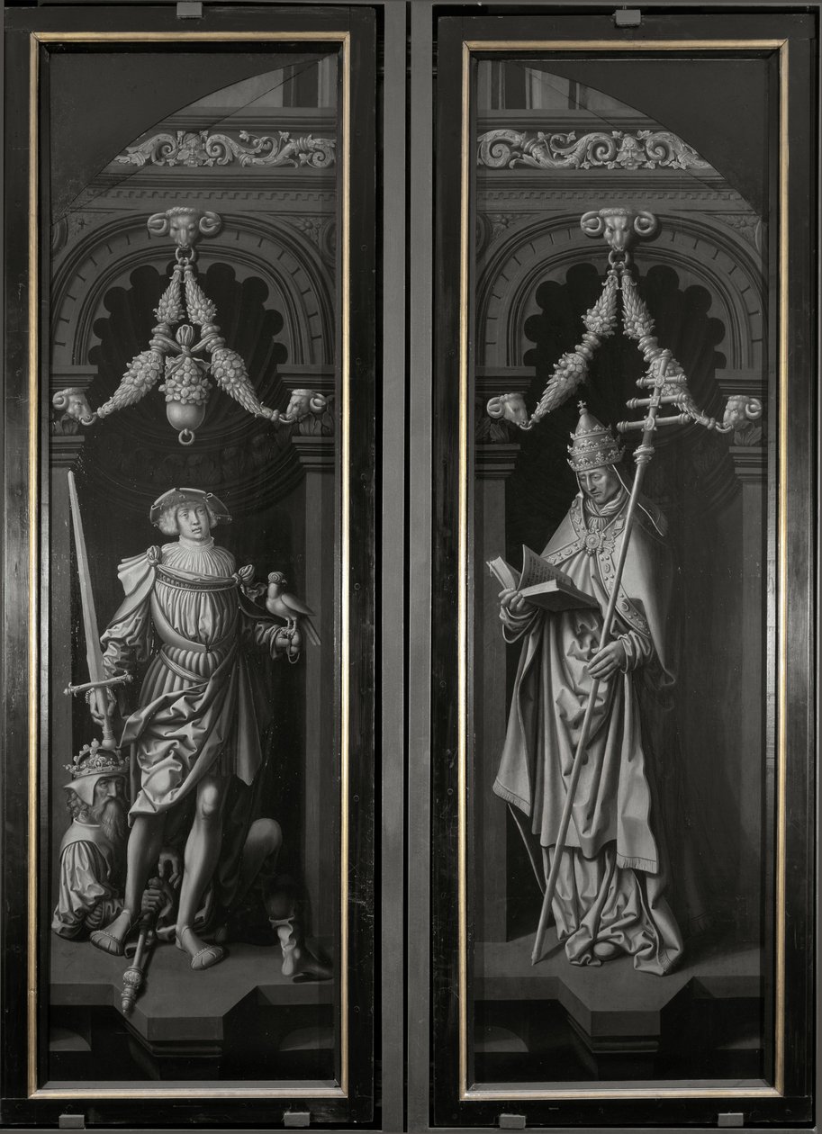 Triptyk av Saint Pancrazio, slutna paneler (olja på trä av Adriaen Ysenbrandt