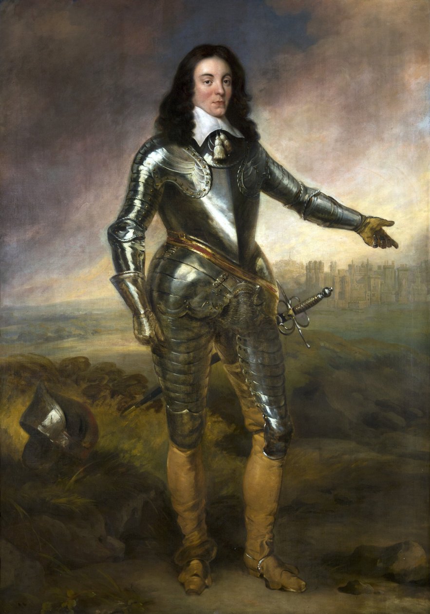 Porträtt av kapten Poole i rustning, före 1671 av Adriaen attr.to Hanneman