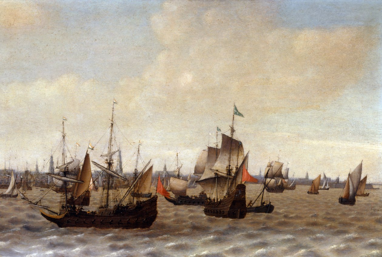Leverans av Antwerpen (olja på duk) av Adriaen van Diest