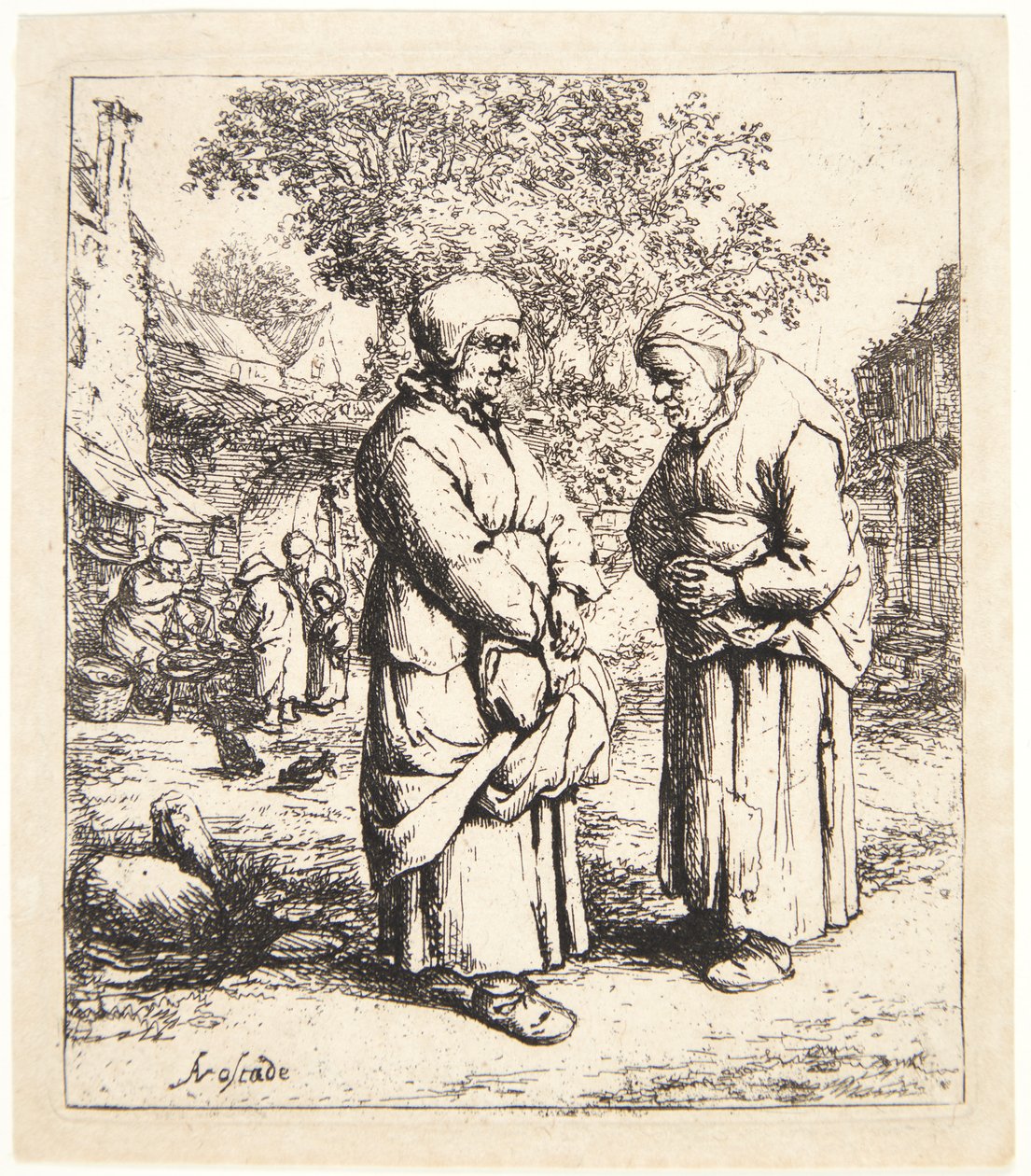 De två skvallren av Adriaen van Ostade