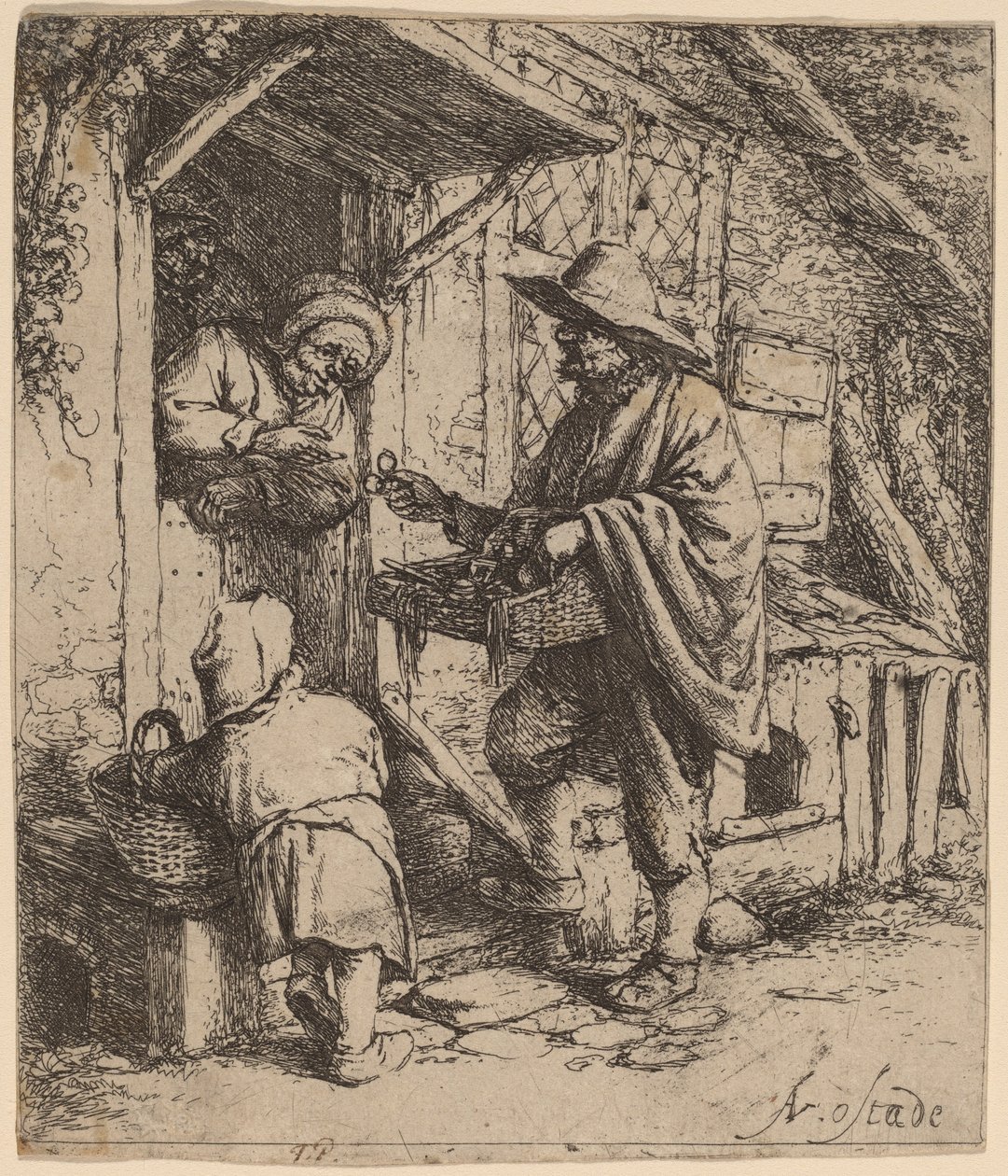Glasögon Peddler av Adriaen van Ostade