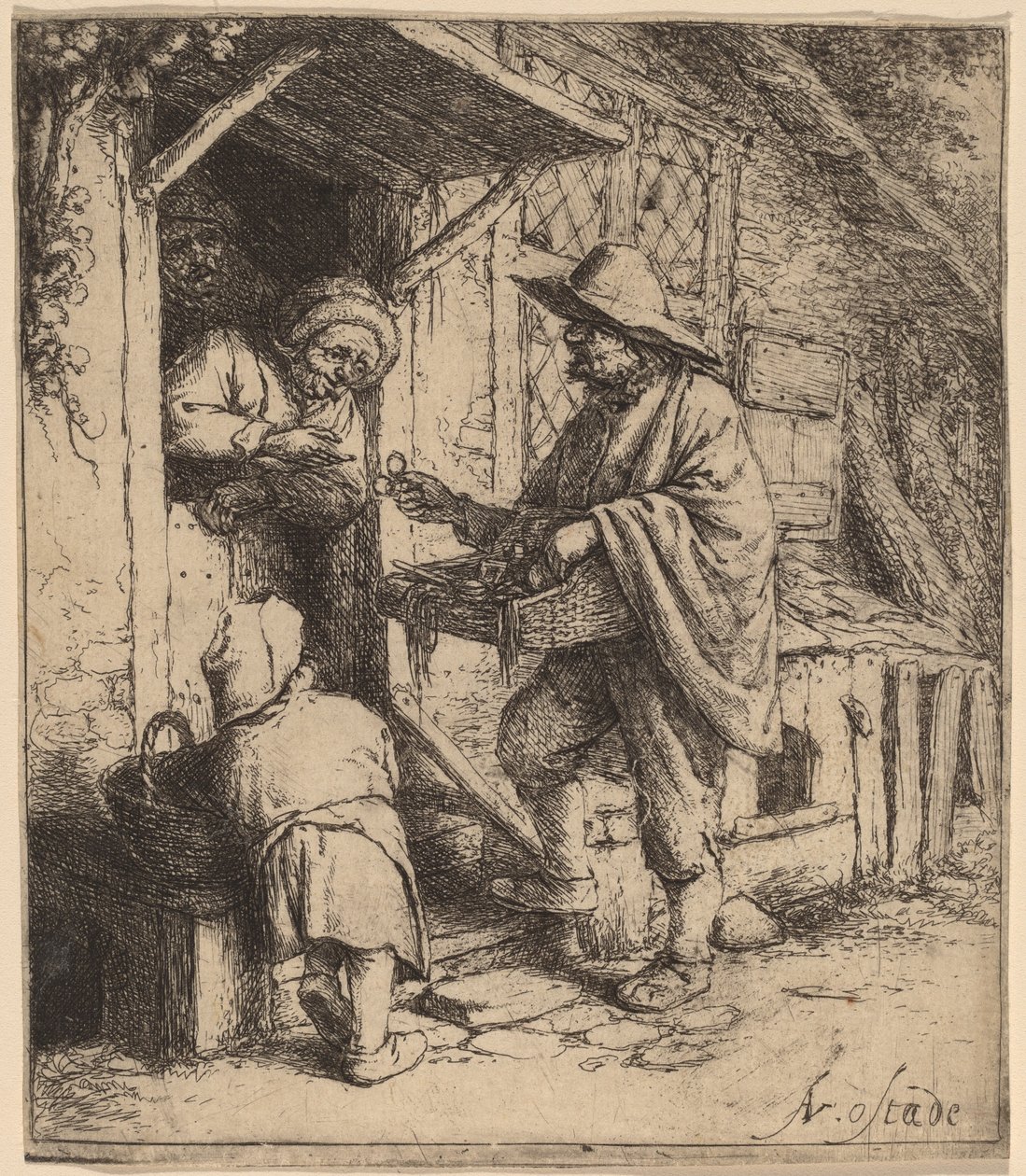 Glasögon Peddler av Adriaen van Ostade